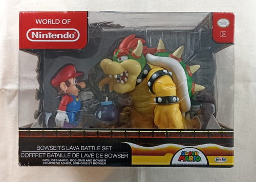 Mario Bros Bowser Set De Batalla De Lava + Carrito Mario