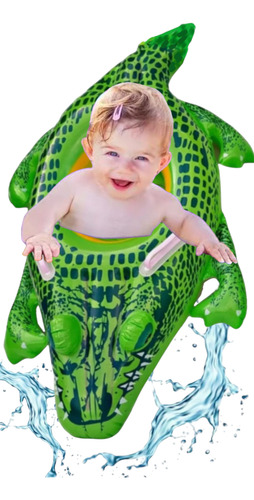 Salvavidas Inflable Andadera Bebé Cocodrilo +6 Pañal Acuátic