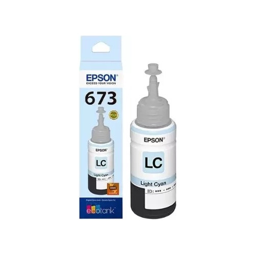 Botella De Tinta Epson T673 Para L800 Y L1800 - Cyan Claro