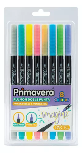 Plumones Punta Pincel Pastel c/12- Aink