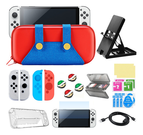 Funlab Funda Switch Estuche Para Nintendo Accesorios - Rojo