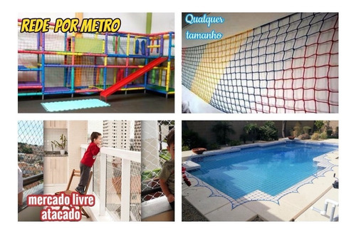 Rede Para Kid Play Malha 5 Soldada 11.00x3.40mts=37.40mts²