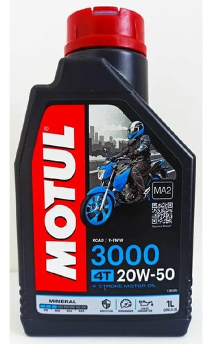 Imagen 1 de 5 de Aceite Motul 3000 20w50 Mineral 1l  Moto
