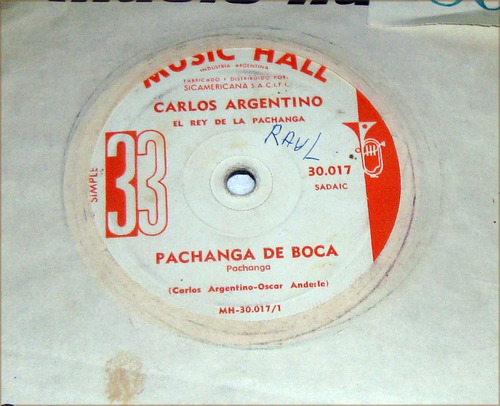 Carlos Argentino Pachanga De Boca / Tio Pasqual Simple Kktus