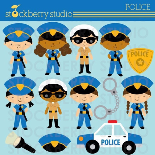 Kit Imprimible Policias Imagenes Clipart