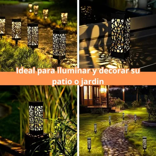 Pack 8 Faroles Solares Modernos Para Jardin Exteriores