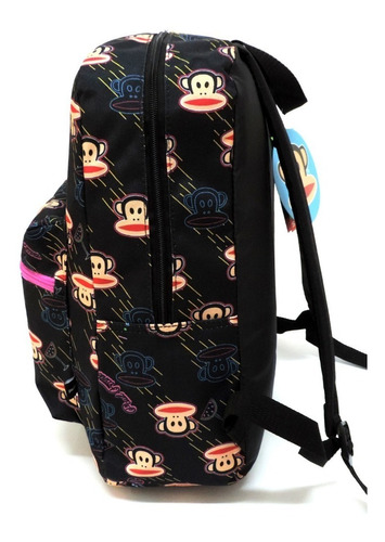 Mochila Juvenil Paul Frank G Costa Miami Preto 19t Sestini