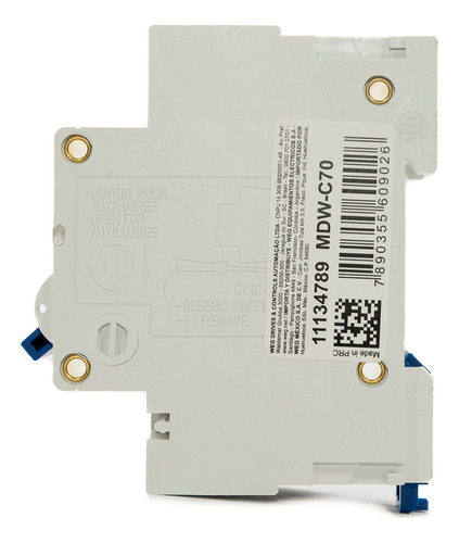 Disjuntor Monopolar 70a Curva C Weg C70 Mini Din