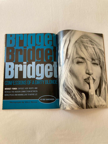 Revista Details Usa/ Bridget Fonda Feb 1998 Impecable (Usado)