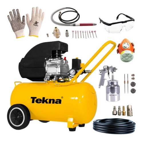 Compressor De Ar Cp8550 Tekna C/kit De Prot+pistola P/pintur