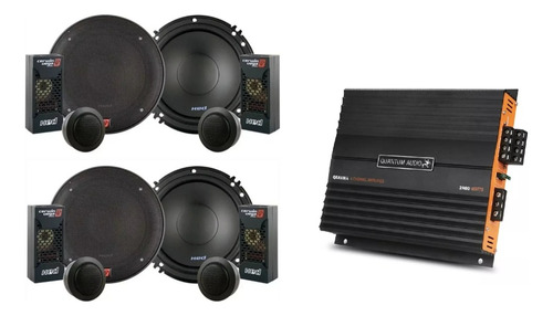 Kit Set De Medios Cerwin Vega Xed650c+amplificador Qea500.4