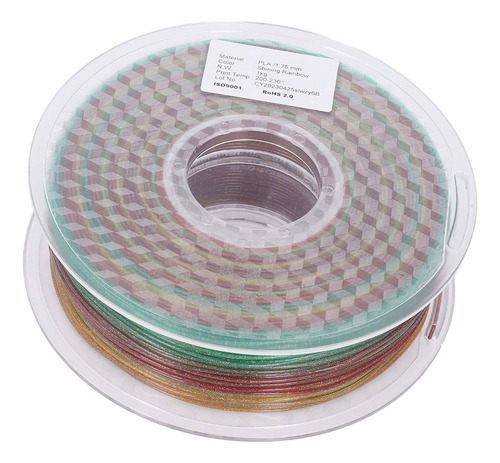 Filamento Para Impresora 3d De 1,75 Mm, Multicolor, Silk Pla