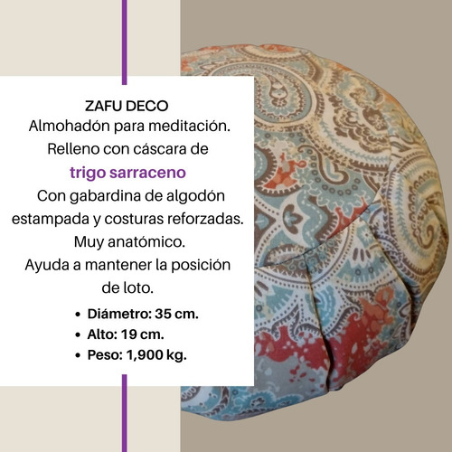 Zafu Con Cáscara Deco + Small De Algodon Zafurelax