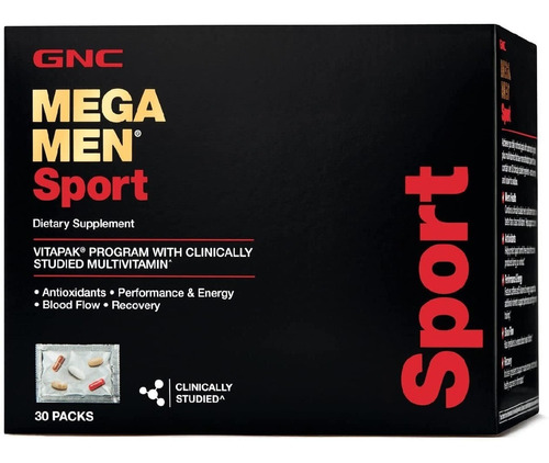 Mega Men Sport Vitapak Gnc 30 Packs