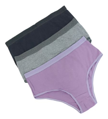 Kit 6 Calcinhas Tanga Bornel Algodão Pop Cos Alto, Atacado