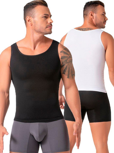 Camisa Faja Hombre Reduce Abdomen Pectorales Corrige Postura