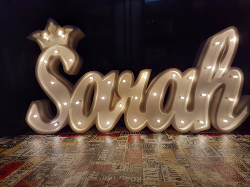 Imagen 5 de 10 de Nombre Iluminado De 50 Cm Polyfan Tu Nombre Importa