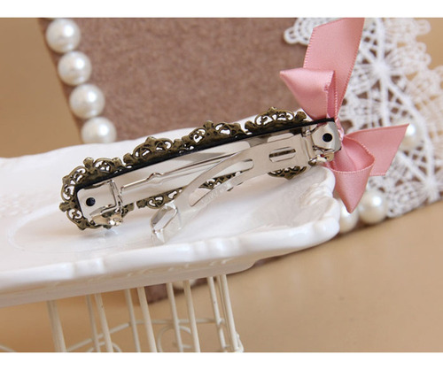 Nuevo 1 Broche For El Pelo De Perlas Hechas A Mano, Lazo,