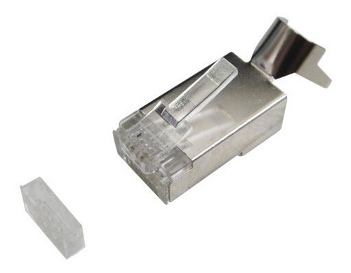 Imagem 2 de 4 de Conector Macho Cat6a Blindado - Stp - 23awg C/ 50 Pçs