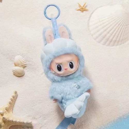 For Labubu Macaron Monsters Vinilo Peluche Llavero