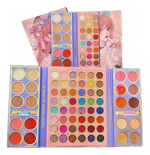 Paleta De Sombras 62 Tonos Mate + Set 10 Brochas, Maquillaje Mate