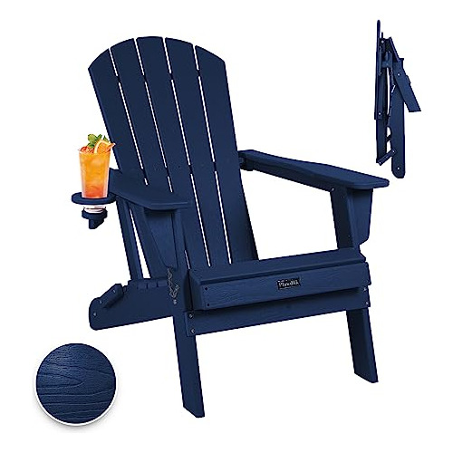 Plawdlik Polding Adirondack Chair, Sgs Tested, Wooden Textur