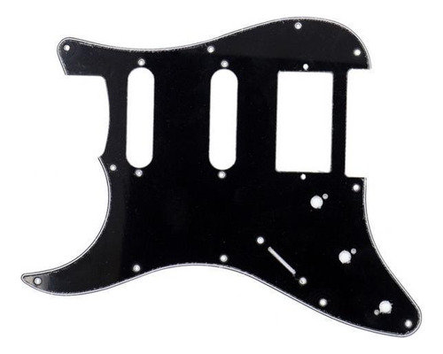 3 Guitarra Eléctrica Pickguard 3 Capas 11 Agujeros Negro-2