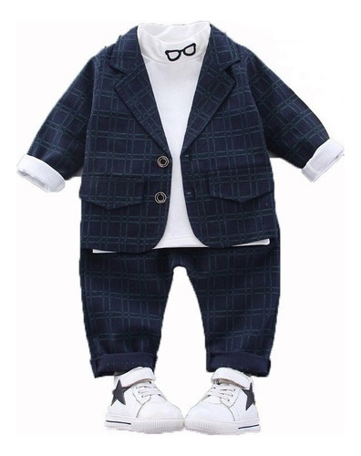 . Conjunto De Traje Formal For Bebé Niño Camiseta Pantalones