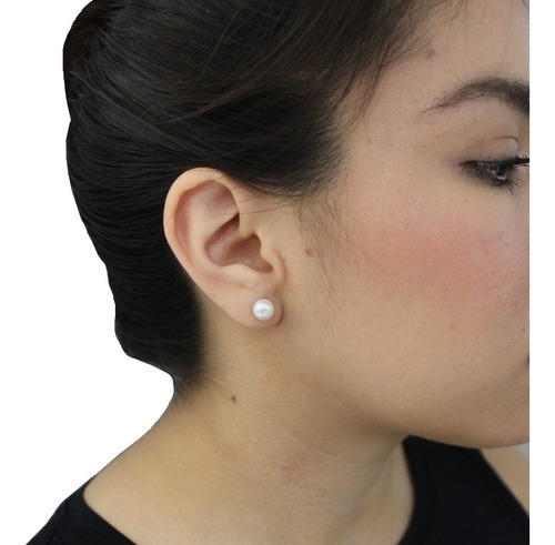 Imagen 7 de 10 de Broqueles Perla Natural Cultivada Y Plata 925 Mujer Agálea
