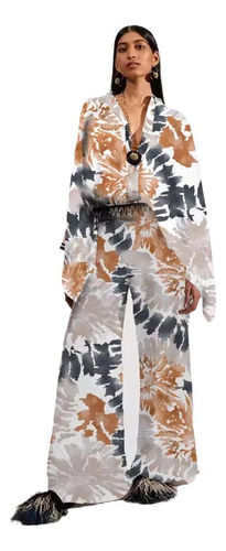 Set De Estampado Vintage De Estilo Étnico Para Mujer Loose B