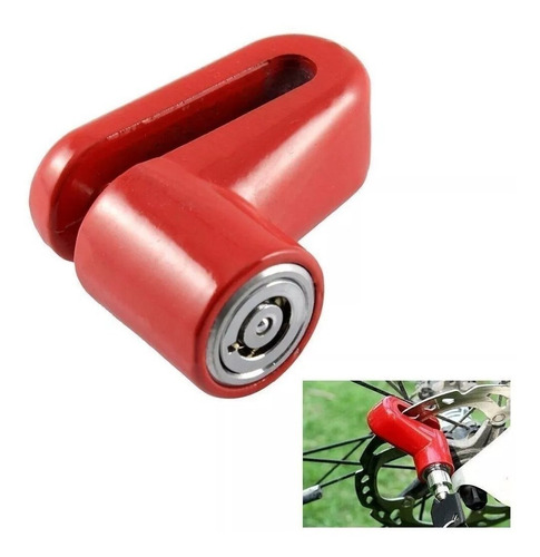 Tranca Candado Anti Robo Disco Freno Motocicleta Bicicleta