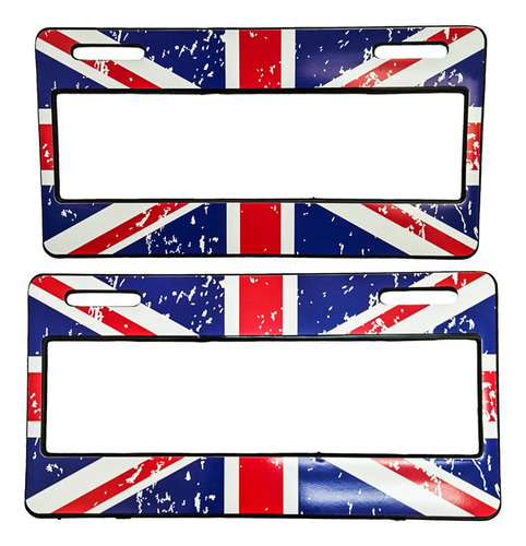  Portaplacas Ancha Bandera Inglaterra 2 Piezas Colores