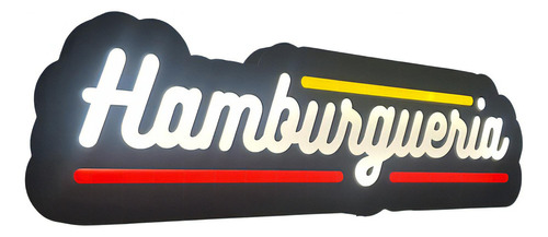 Letreiro Luminoso Hamburgueria - Decoração Burger
