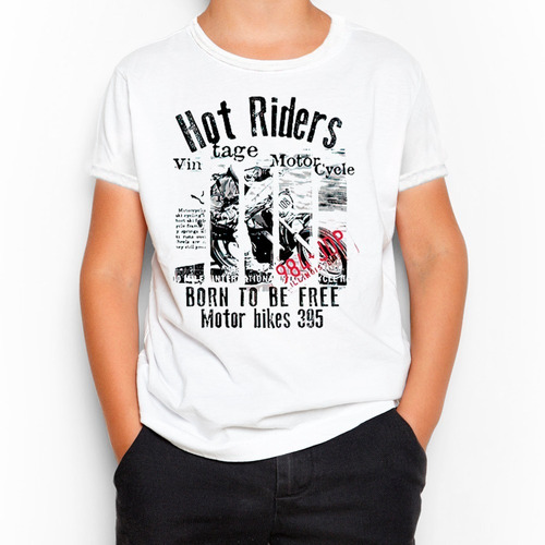 Remera Niño Niña Unisex - Moto - Vintage - Sublimada