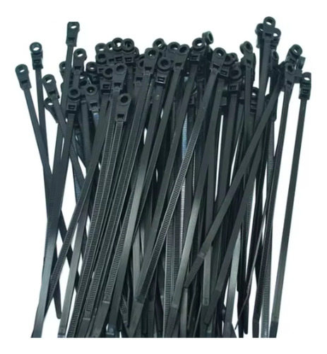 Kit 100 Abraçadeiras Nylon Buraco P/ Parafuso 4mmx15cm