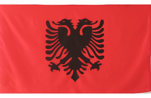Gq Bandera De Albania (tamaño 90x150cms)doble Faz