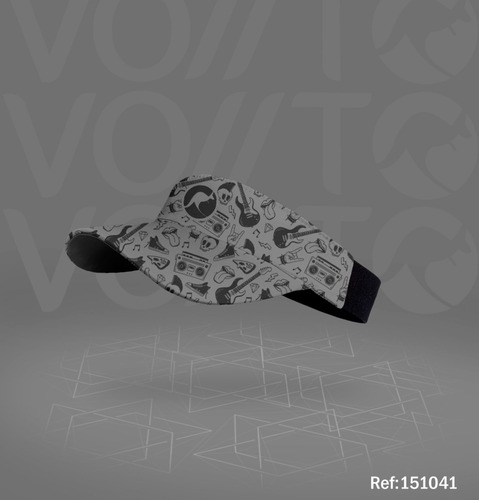 Imagen 2 de 4 de Visera Deportiva Voiito Running Atletismo Correr Gris Rock