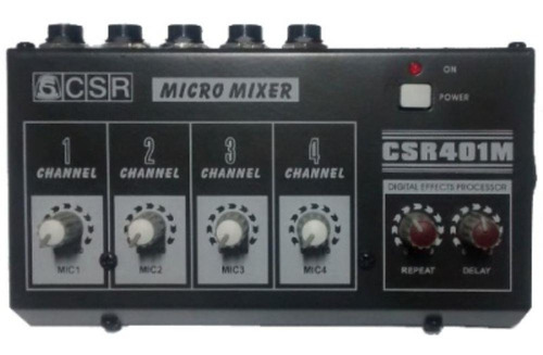 Micro Mixer Csr Csr401m 4 Canais Com Efeito Mesa De Som Loja