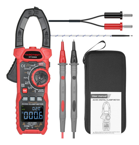 Habotest Multímetro True-rms Tester Ac/dc, Medidor De Pinza