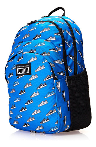 Mochila Academy de 25 L para mujer y hombre Puma Color Racing Blue-Sneaker AOP