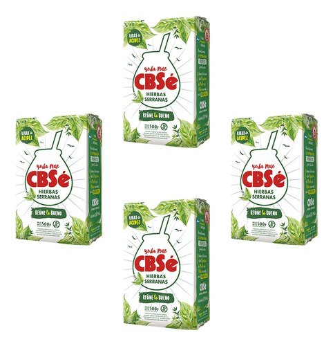 Yerba Mate Cbse Hierbas Serranas 4 X 500 Gr Tkp