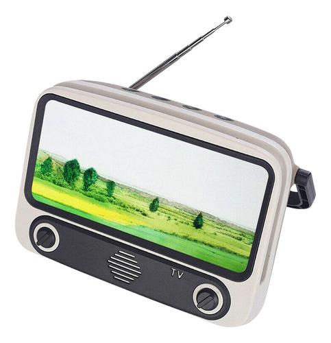 Mini Altavoz Bluetooth Con Diseño Retro De Tv, Soporte Para