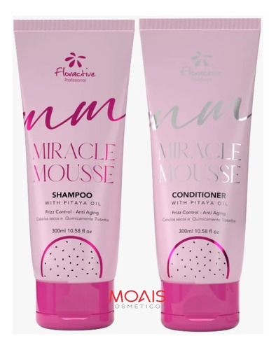 Kit Miracle Mousse Pitaya Shampoo 300ml+ Condicionador 300ml