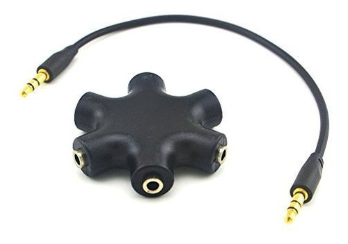 35 Mm De Auriculares Jack Splitter 35 De Audio De 5 Vias De