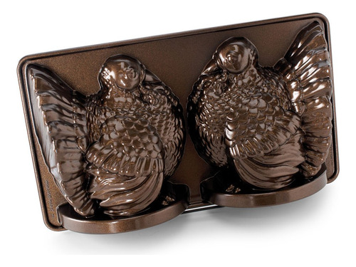 Nordic Ware Sarten Para Hornear Pavo 3-d Mediano Bronce