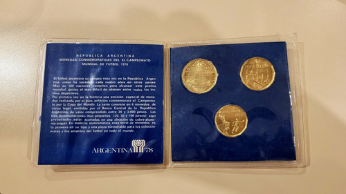 Monedas Conmemorativas Del Mundial De Fútbol Argentina 1978 (Usado)