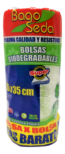 Bolsa 25x35cm Poliseda Biodegradable En Rollo (1 Rollo)