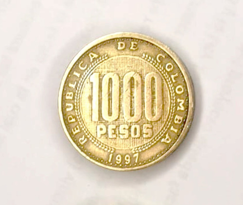 Moneda De 1000 Pesos Colombianos Antigua Original 1997