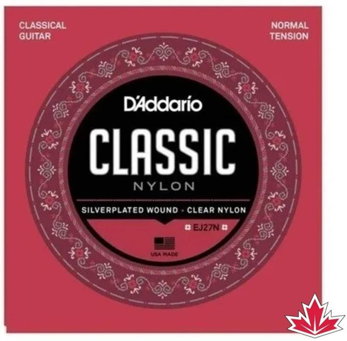 Encordoamento D'addario Ej27n Nylon Tensão Média P/ Violão 6