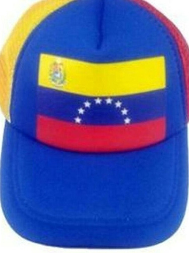Gorra Tricolor Bandera Venezuela Malla Ajustable 2 Unidades 